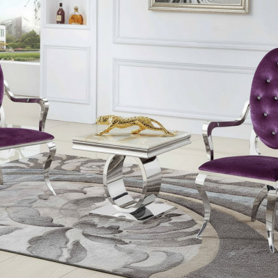 Salontafel Design Stijl Zilver Tafel Woonkamer Moderne Meubels Roestvrij staal