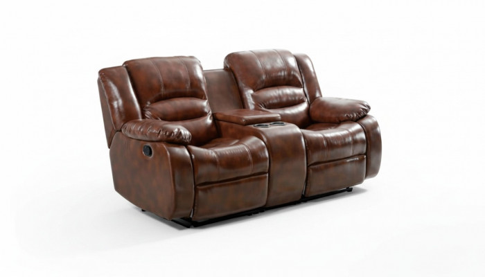 Bank 2-zits designbanken gestoffeerde banken Relax bruin woonkamer