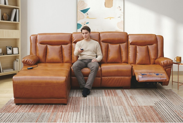 Hoekbank L-vorm Modern Relax Design Hoekbank Bank Bekleding Luxe Nieuw