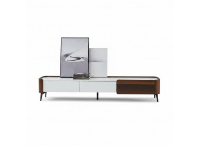 TV-standaard RTV Lowboard Wit Tafel Hout Modern Woonkamer Dressoir