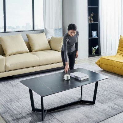Woonkamer Houten tafel Salontafel Tafel Meubels Hout Nieuw Koffietafel Zwart