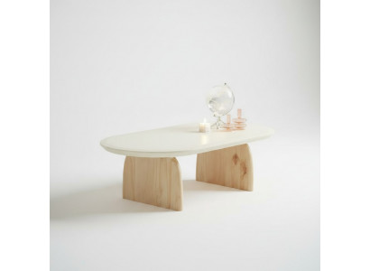 Salontafel Tafel Bijzettafel Woonkamer Hout Modern Luxe Beige Nieuw