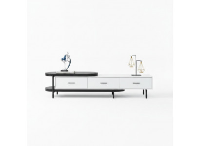 Woonkamer wandmeubel RTV Lowboard hout wit meubels nieuw modern design