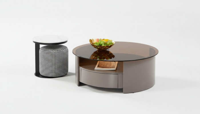 Grijze salontafel tafel bijzettafel koffietafel luxe design modern