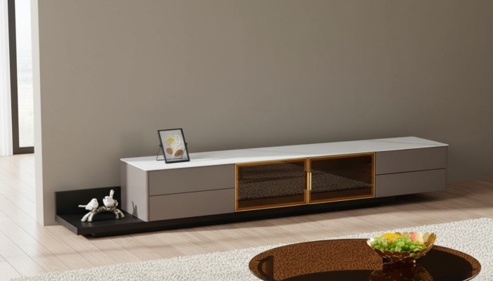 Moderne woonkamer meubels Lowboard RTV kast rek houten meubels grijs nieuw