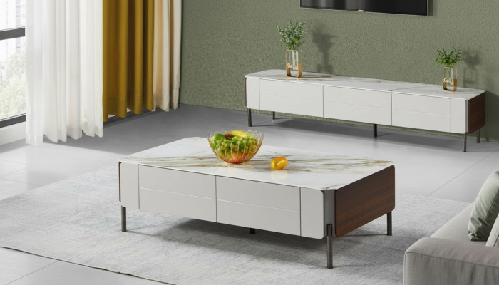 Salontafel Tafel Meubels Luxe Bijzettafel Hout Modern Woonkamer Ontwerp
