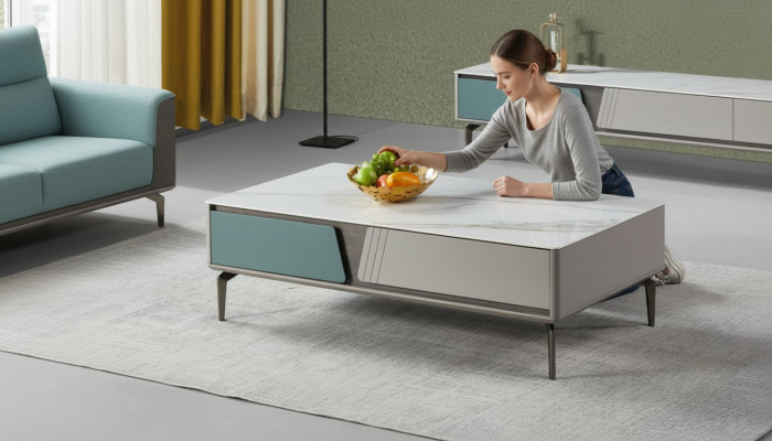 Salontafel Tafel Ontwerp Tafels Woonkamer Houten Tafel Grijs Nieuw