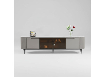 rtv Lowboard tv standaard Sideboard Hout Grijs Luxe Woonkamer Design