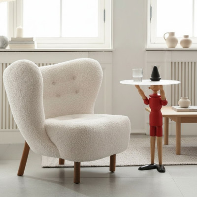 Fauteuil Ontwerp Bank Bank Relax Stof Lounge Luxe Club Beklede Zitter