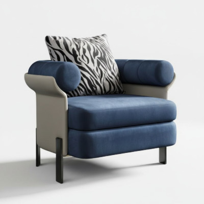 Fauteuil Lounge Designer Armstoel Gestoffeerde bank 1-zits woonkamer Nieuw