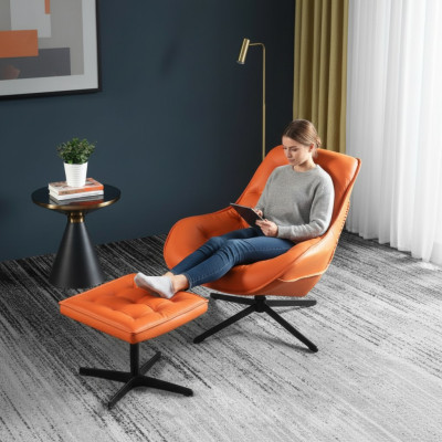 Klassiek ontwerp gestoffeerde fauteuilset Chesterfield zitgroep + voetenbankje