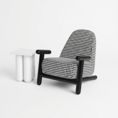 Fauteuil Desig Bank 1-Zits Relax Textiel Lounge Luxe Bekleding Club Nieuw