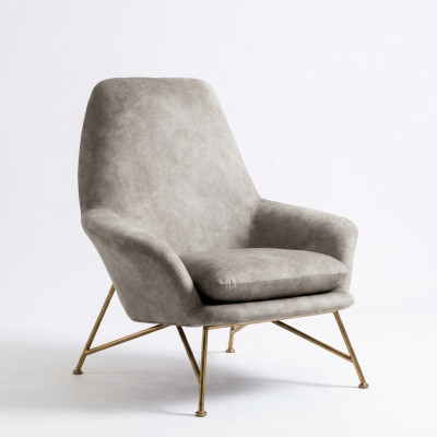 Fauteuil Ontwerp Luxe Textiel Bekleding Set Woonkamer Grijs Inrichting