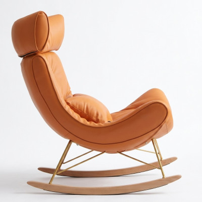 Design Bank Fauteuil Bankstel Bekleding Luxe Kunstleer 1-zits Nieuw Oranje