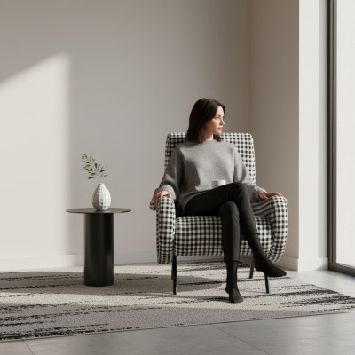 Fauteuil Ontwerp Modern Woonkamer Luxe Gestoffeerde Fauteuil Meubels Ontspanning Club