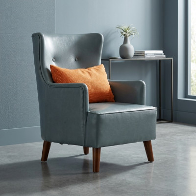 Ontwerp Fauteuil Kunstleer Bank Bank Bekleding Eenpersoonsstoel Nieuw
