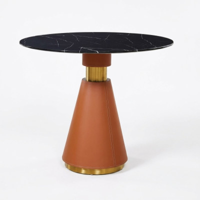 Eettafel Ronde eettafel zwart Ronde tafel Stijl Modern Roestvrij staal Luxe