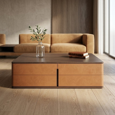 Woonkamer salontafel Oranje Luxe Materiaal Hout Stijl Moderne Tafels