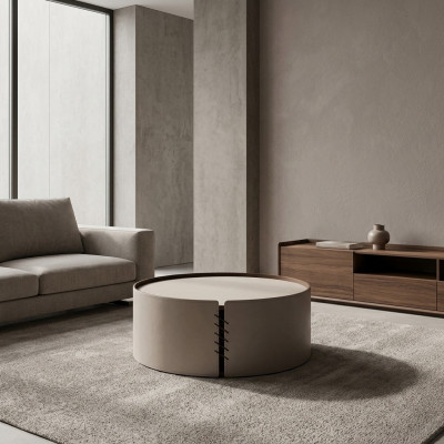 Woonkamer Ronde salontafel groen Luxe design nieuw Materiaal hout