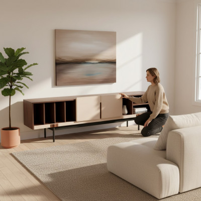 Woonkamer Moderne tv-kast Meubels rtv-standaard Houten Design Kasten