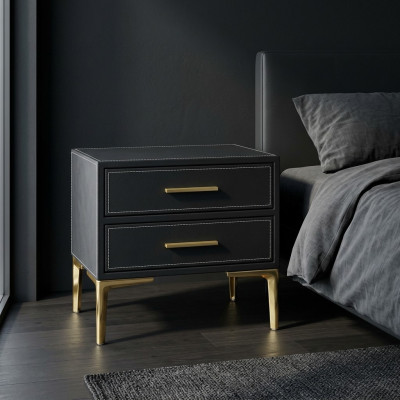 Nachtkastje Luxe zwart Slaapkamer Nieuw Design Meubilair Stijl Modern