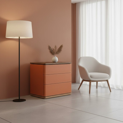 Slaapkamer nachtkastje ontwerp Nieuw Materiaal Hout Luxe oranje