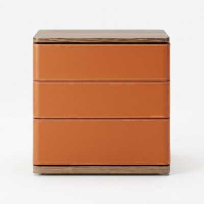 Slaapkamer nachtkastje ontwerp Nieuw Materiaal Hout Luxe oranje