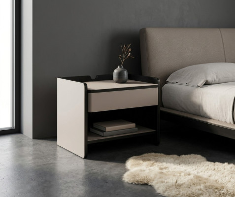 Slaapkamer nachtkastje Modern hout beige Luxe bijzettafels Meubels
