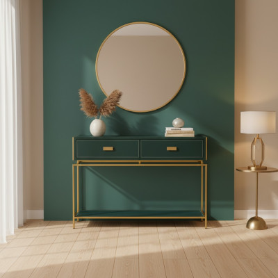Console tafel Groen Woonkamer Meubels Hout Roestvrij staal Meubels Luxe Sideboard