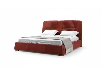 Ontwerp Rood Tweepersoonsbed Bedframes Bedden Houten bedden Textiel Slaapkamer Bed