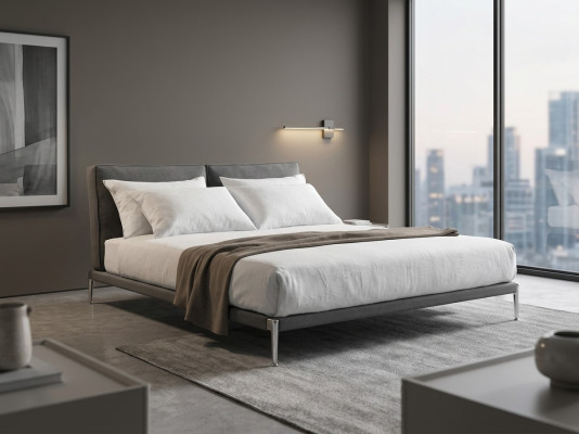 Beddesign Tweepersoonsbed Luxe Bedden Beklede Slaapkamermeubels Nieuw