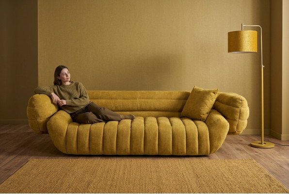 Dries-zitsbank 3-zits luxe bankstel wit gestoffeerde designmeubels nieuw