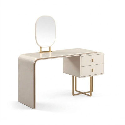 Witte make-uptafel Slaapkamer meubels Bijzettafel Spiegel 2-delig Console