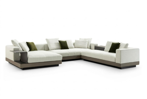 Hoekbank wit U-vorm Luxe Stijl Modern Woonkamerbank Woonlandschap