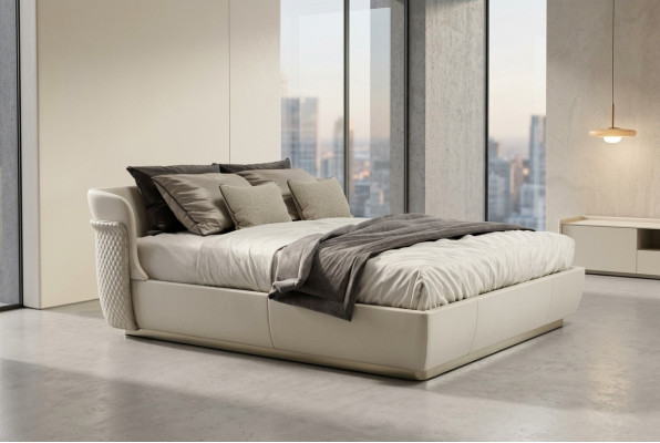 Ontwerper Wit tweepersoonsbed Slaapkamermeubilair Grote familiebedden Bed