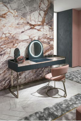 Slaapkamermeubels Kaptafel Designer make-up stoel Luxe houten meubels