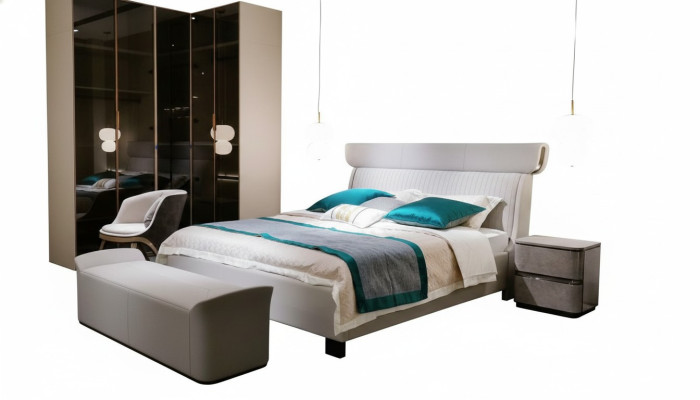 Modern tweepersoonsbed Slaapkamermeubilair Bedframe Bedframe Bedden
