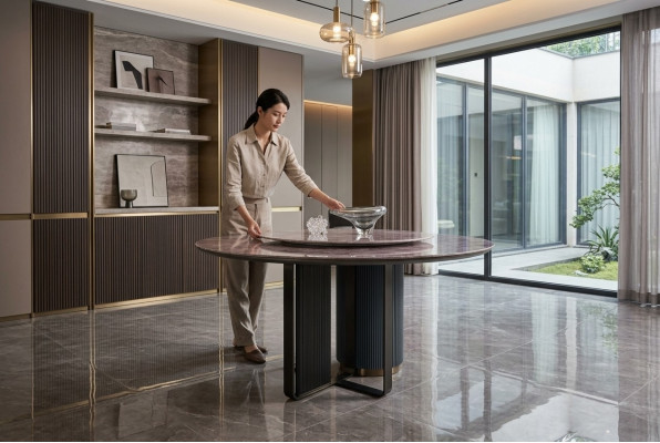 Luxe ronde eettafel stijlvolle eettafel Ronde stijlvolle eettafel