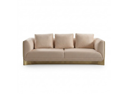 Bank 3-zits bankstellen Woonkamer Luxe Stijl Modern beige Bank Meubels