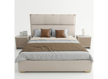 Slaapkamer set Bed 2x Nachtkastje Design Modern Luxe Bedden 3-delig