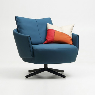 Ontwerp fauteuil textiel luxe bank 1,5-zits bank ontspan woonkamer nieuw