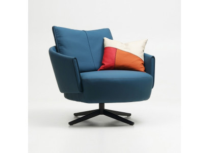 Ontwerp fauteuil textiel luxe bank 1,5-zits bank ontspan woonkamer nieuw
