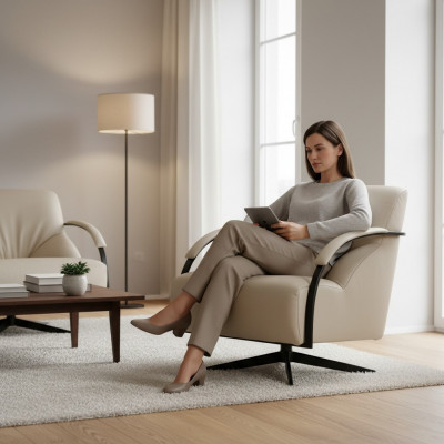 Ontwerp Relax Fauteuil Lounge Bank 1-Zits Stoel Bekleding Meubels Woonkamer