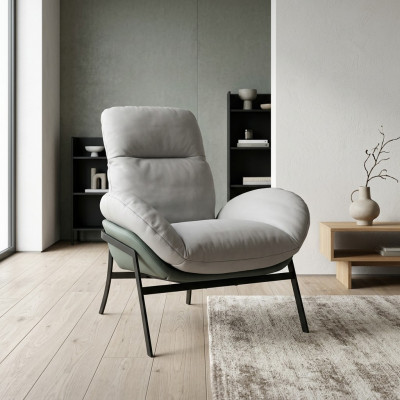 Fauteuil Zitmeubel Design Woonkamer Bekleding Hout Modern Luxe Nieuw