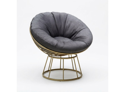 Fauteuil Zitter Ontwerp Woonkamer Bekleding Hout Bekleding Modern Luxe Grijs