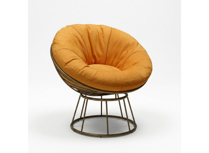 Fauteuil Club Lounge Designer gestoffeerd 1-zits Relaxfauteuil Oranje