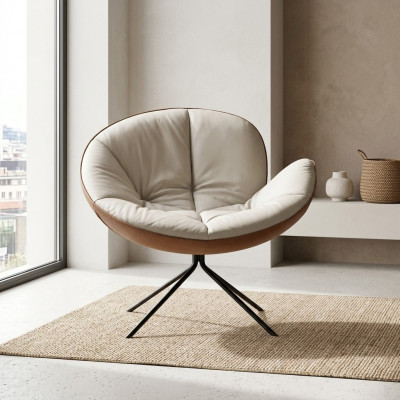 Stoel Zitter Ontwerp Woonkamer Bekleding Hout Eenpersoons Modern Wit Nieuw