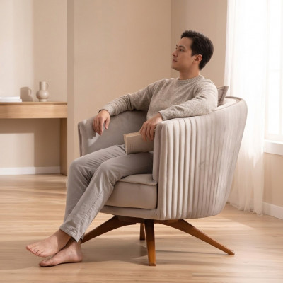 Ontwerp Fauteuil Bank Bekleding Luxe 1-Zits Stof Velours Eenzitter Nieuw