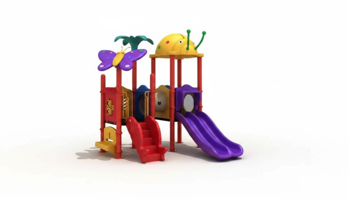 Kindergebied met glijbanen Entertainment voor kinderen Tuinspeelplaatsen