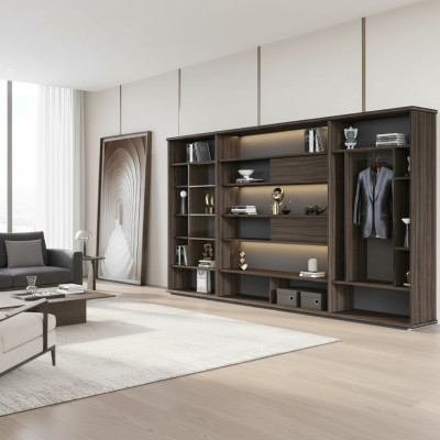 Ontwerpkast Woonkamerkasten Luxe kantoormeubilair plank hout